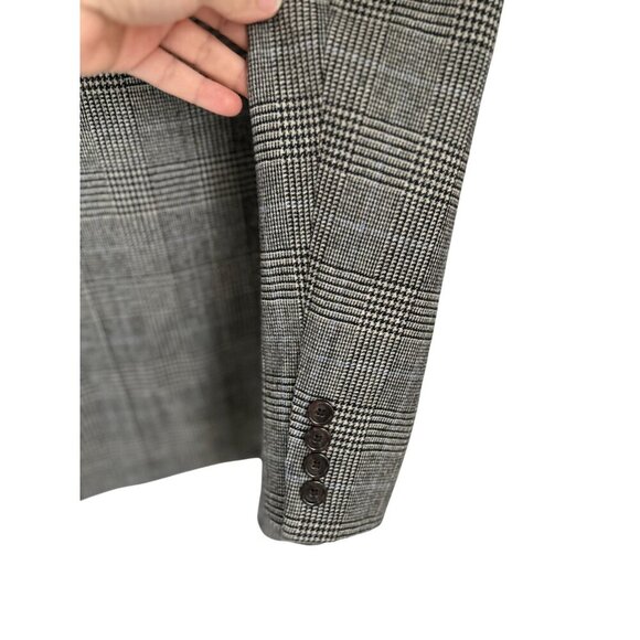 J.Crew Ludlow Blazer Gray Plaid Wool Blend With Notch Lapel Size 44 - Picture 4 of 11